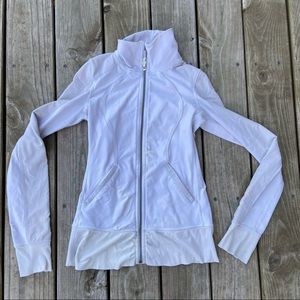 Lululemon Zip up Jacket Cream Off White full zip